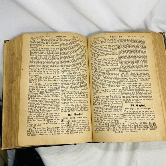 Antique 1882 SWEDISH Biblia  HARD BOUND BOOK Gleerup 1st Edition 7th Print - Picture 10 of 12